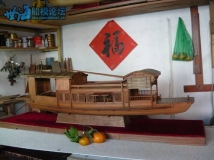中式船模之仿古客船 方元木艺作品