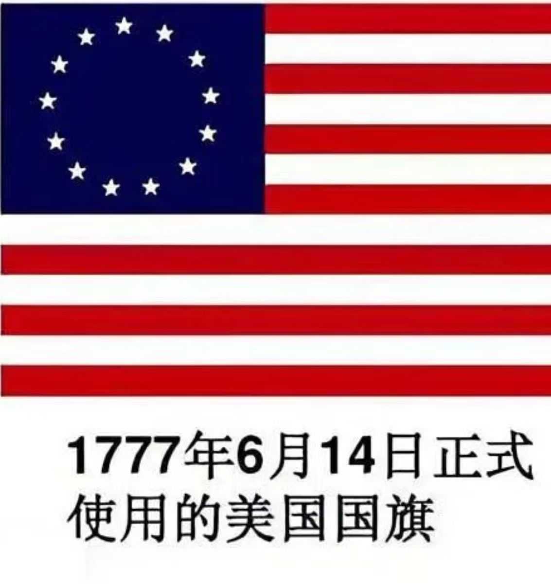 1777年美国13星国旗